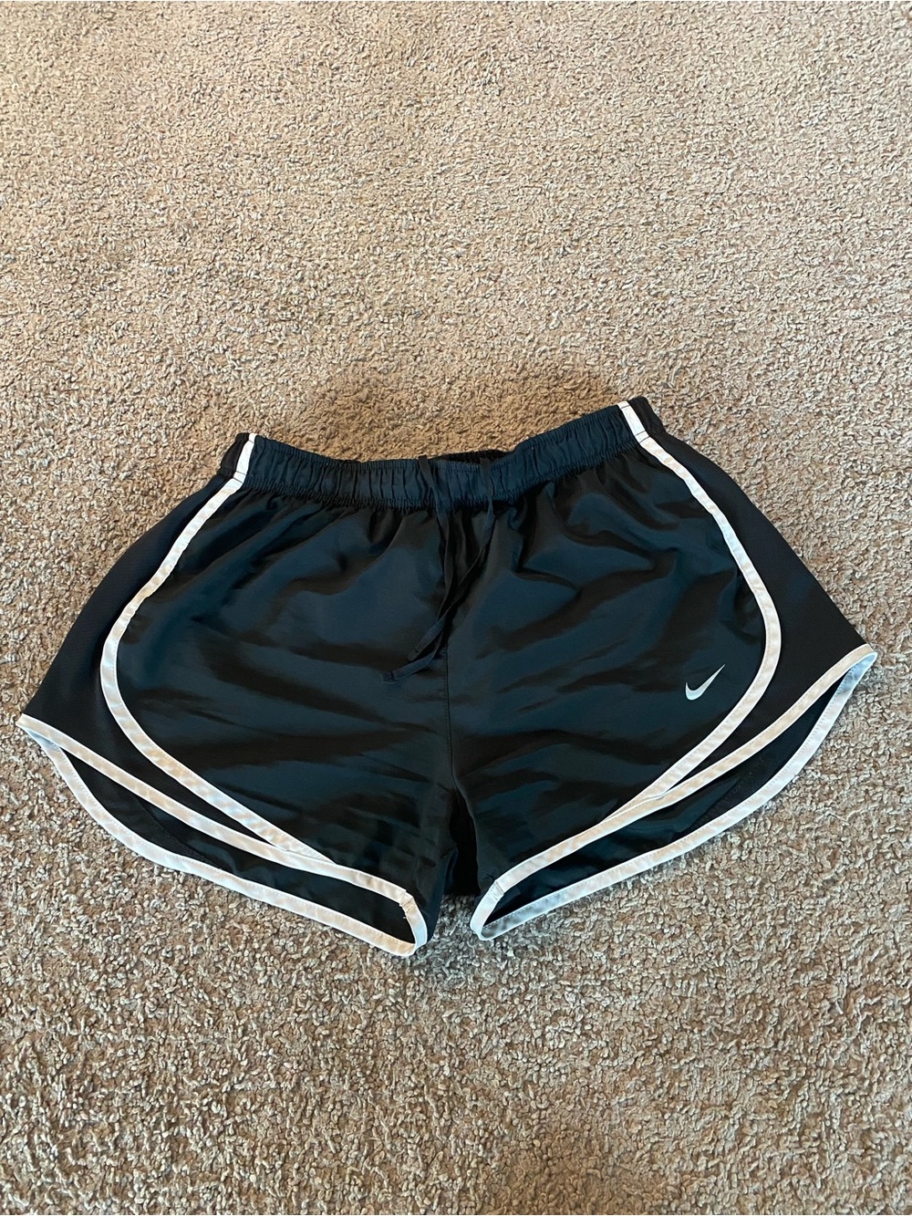 Nike Black Women's Athletic Shorts with White Trim